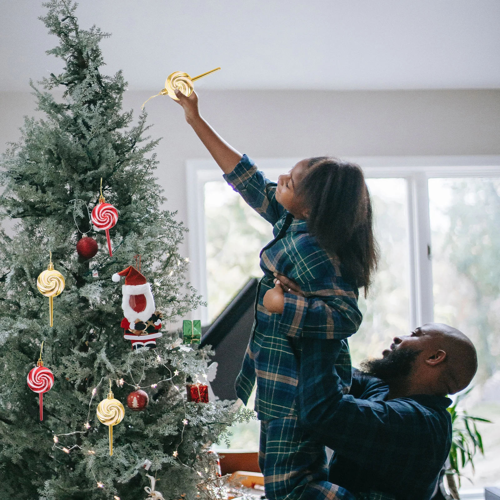 4 قطعة قلادة الحلوى شجرة عيد الميلاد مصاصة زخرفة ديكور معلق لعيد الميلاد حفل زفاف المطبخ الحلويات البلاستيكية الحرفية المنزل