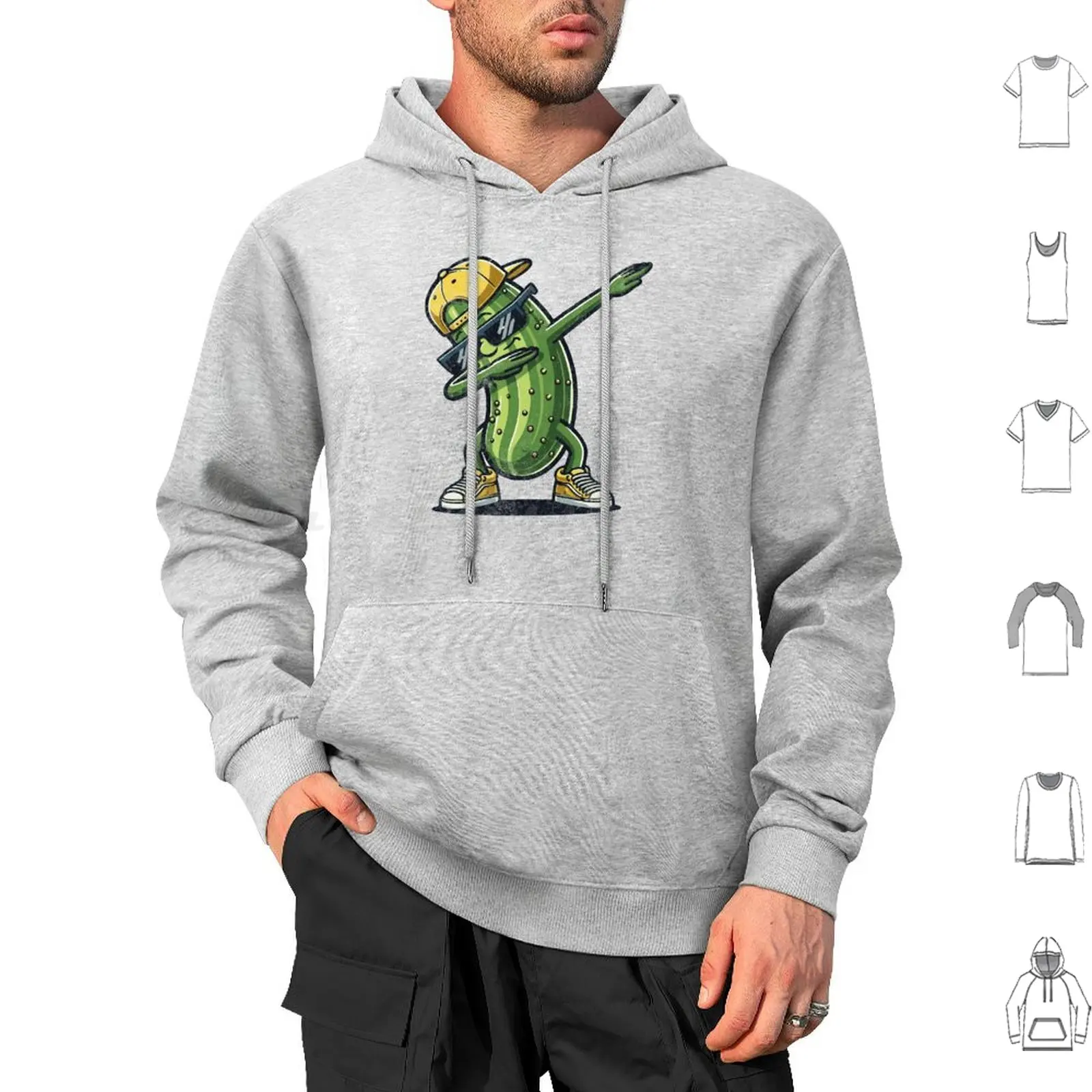 Dabbing Dill Pickle Funny Cucumber Dancing Swag Hoodie Cotton Long Sleeve Dabbing Dill Pickle Cucumber Dance Dancing Funny