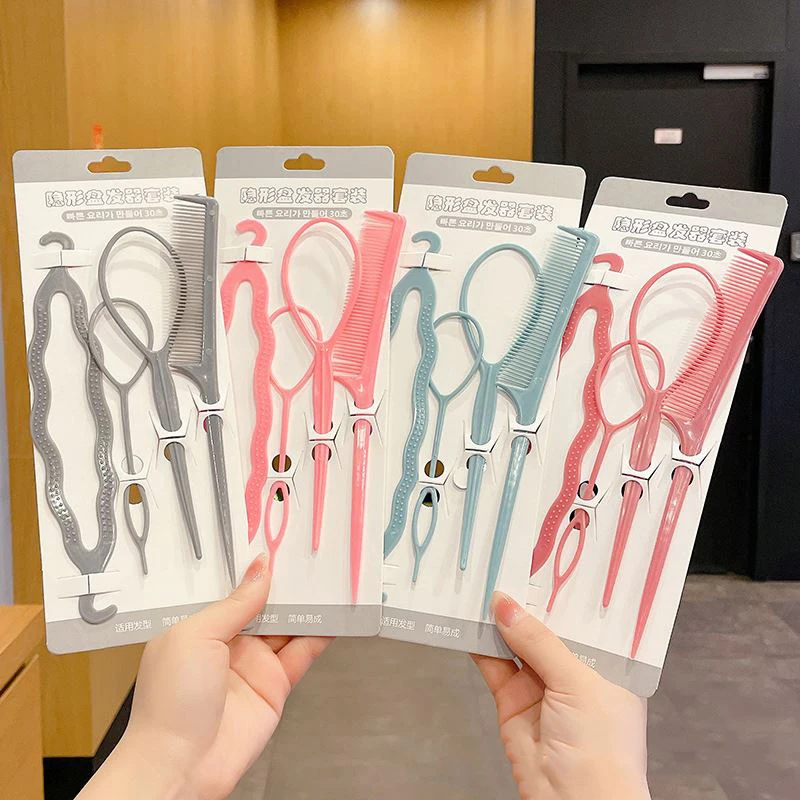 Four Piece Set Of Hair Curlers For Adults Hair Pulling Needles For Children Tools For Lazy People Hair Editing Tools