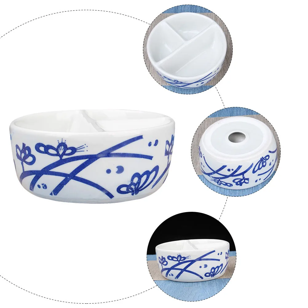 1Pcs Ceramic Mixing Palette with Flower Pattern Smooth Surface Easy Clean for Watercolor Acrylic Oil Painting Color Mixer Tool