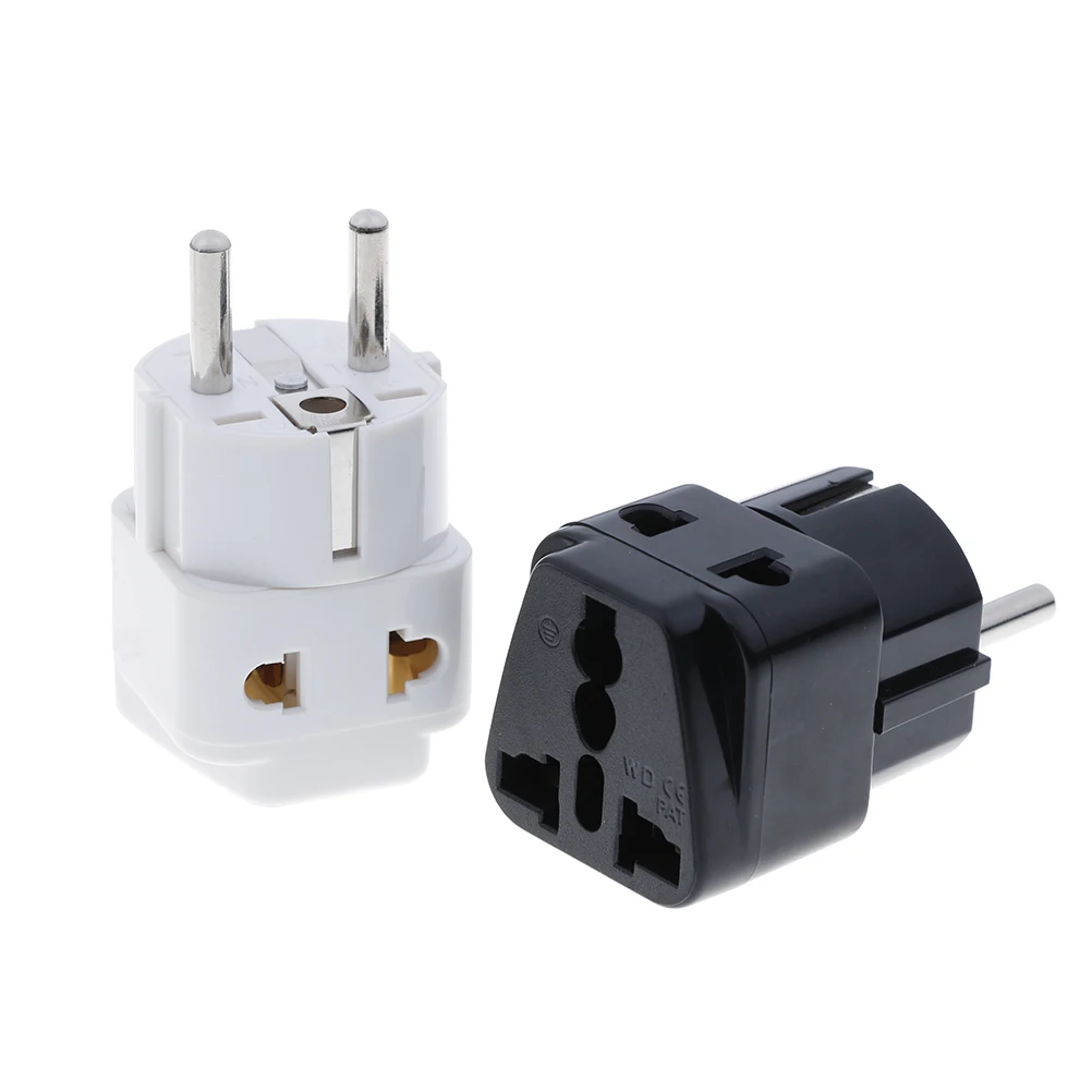 

1 to 2 Splitter Germany France 5mm plug to universal UK/US/EU/AU 2/ 3 pin socket