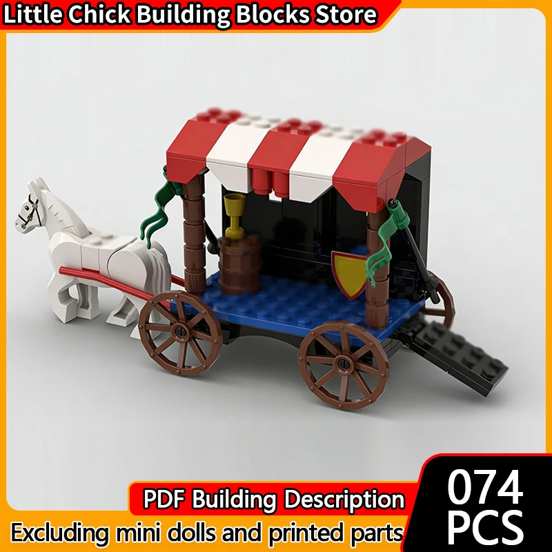 

Medieval Castle Model MOC Building Bricks Retro Style Caravan Modular Technology Children Holiday Gifts Assemble Toys Suit