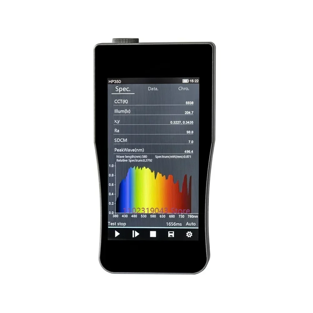 HP350 color handheld analytical wavelength, color temperature, and illuminance detection spectral illuminance meter