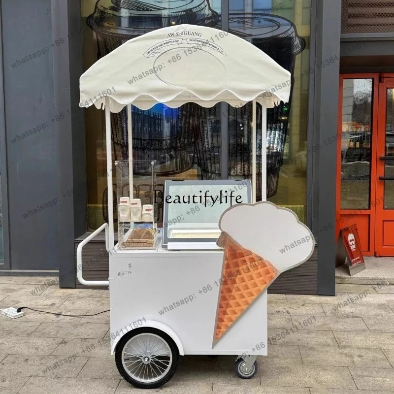 

Ice cream truck movable display cabinet for commercial multi-function stall truck