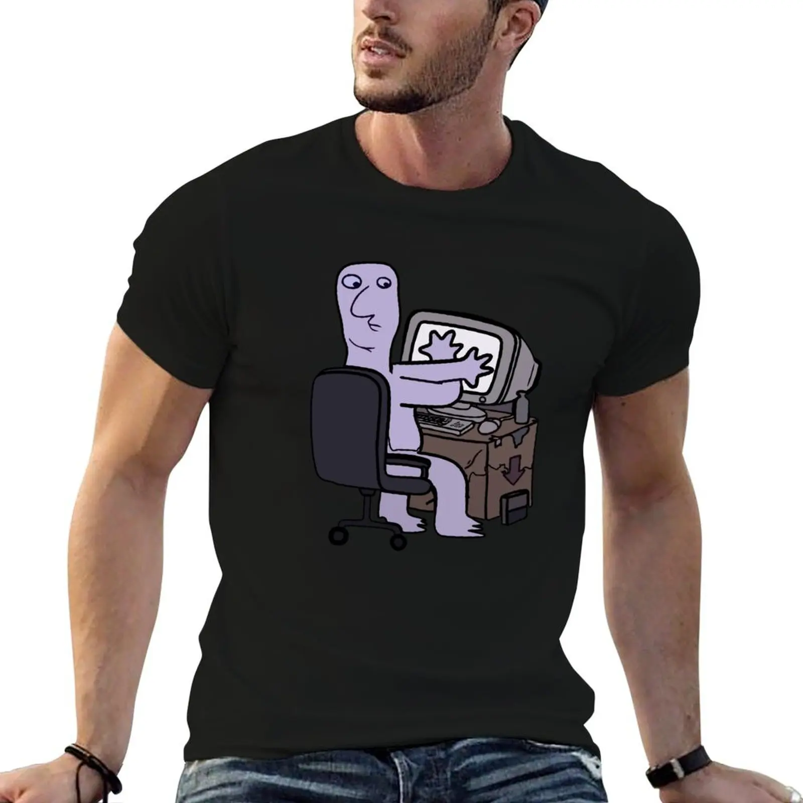 

Smiling friends Wall Guy T-Shirt t shirts for man slim fit man t shirt heavy cotton t shirts for man graphic tees T-shirt