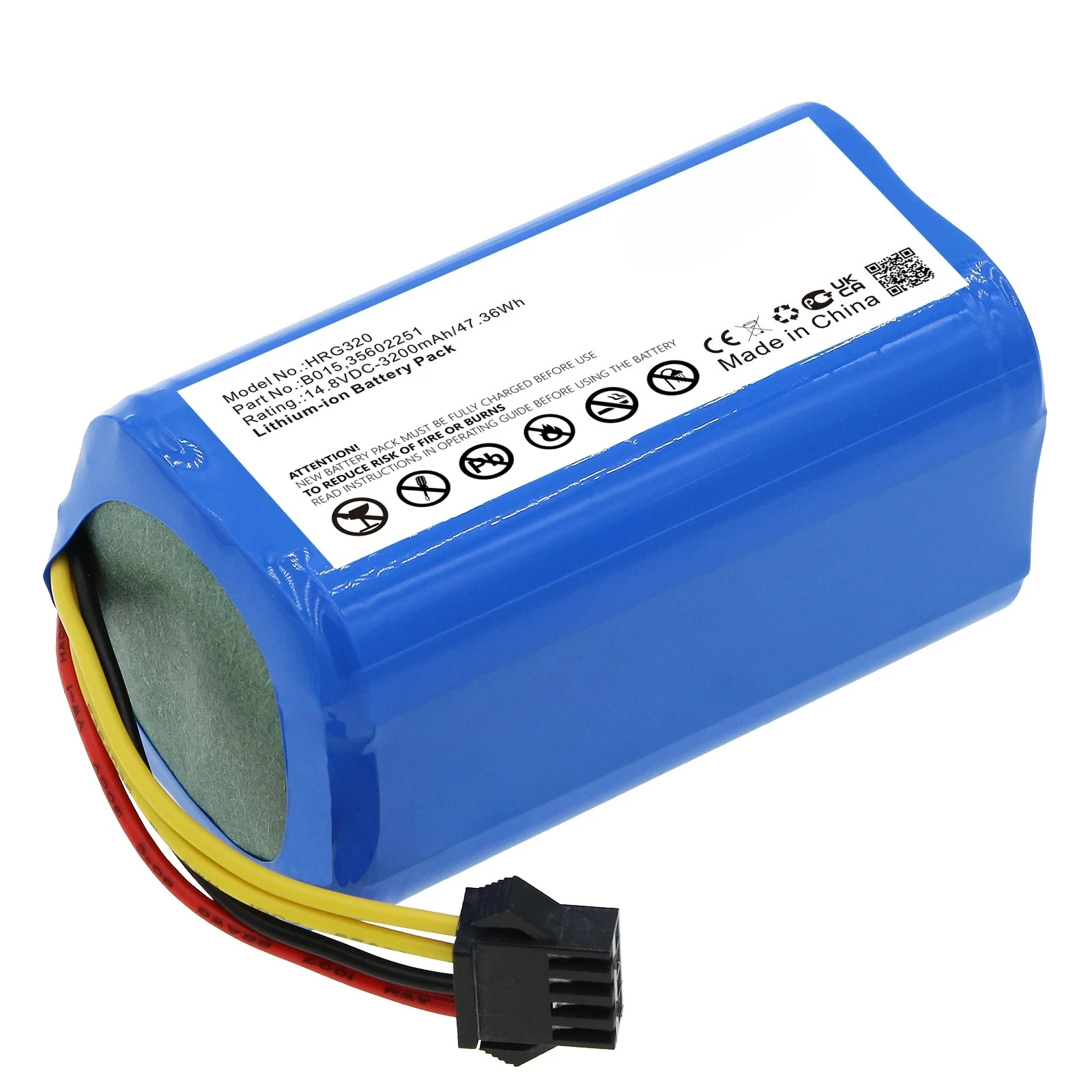 3500mAh Battery for Haier Robot Xshuai HXS-C3 Robot Vacuum Cleaner Sweeper Li-ion 18650 Replacement 14.4V/14.8V