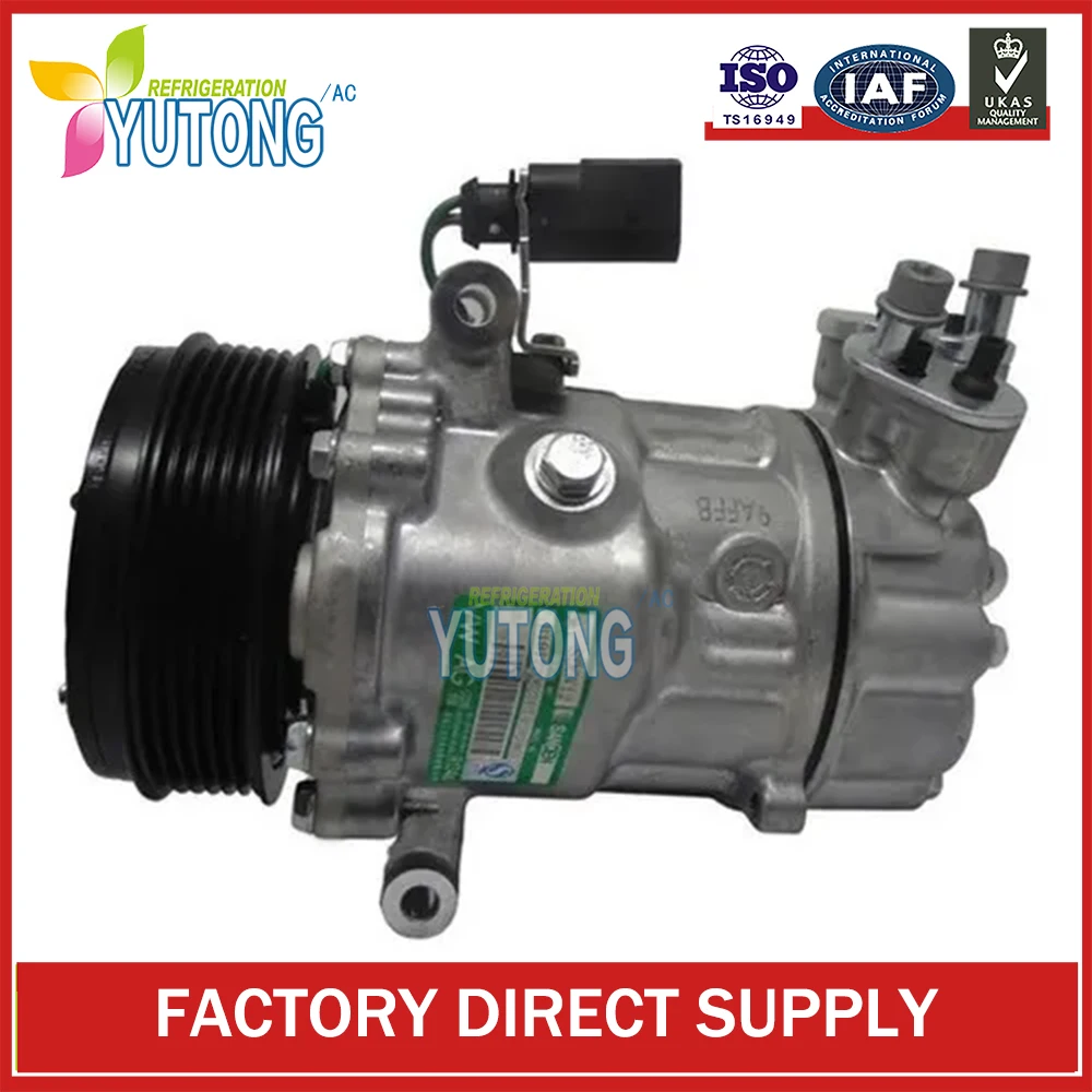 SD6V12 Air Conditioning Compressor For VW Polo Derby Vento-IND SKODA FABIA RAPID 14339N 6RF820803A 6RF820803 6R0820803A 6R082080