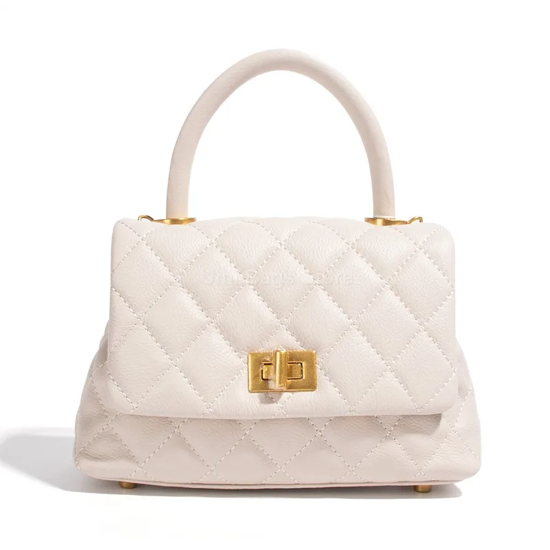 

New High-end Genuine Leather Small Fragrant Style Caviar Diamond Chain Handbag Fashionable One-Shoulder Crossbody Women's bag