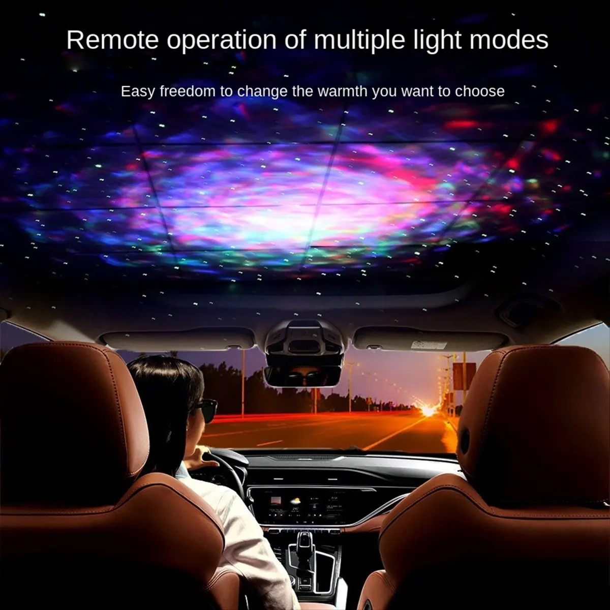 

(ABKM) Светодиодный проектор для вечеринок «Звездное небо и океанские волны» с функцией звукового управления, атмосферный разноцветный ночник, наполненный звездами