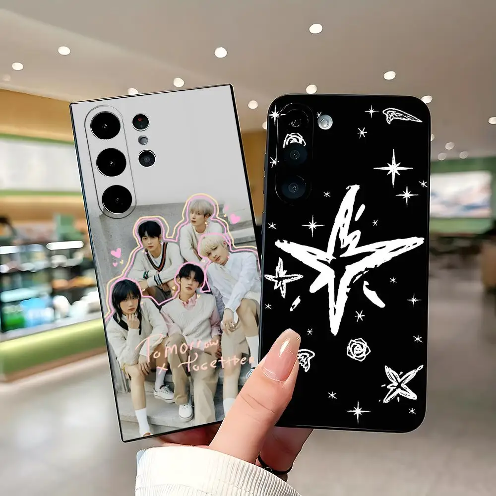 Hot Kpop boy Group T-TXTEs Phone Case For Samsung Galaxy S26 S25 S24 S23 S22 S21 Plus Ultra Fold A Soft Black