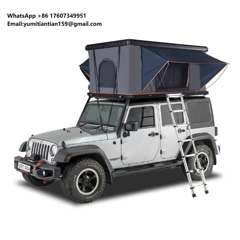 Automatic Quick Opening Foldable Aluminum Alloy Roof Car Tent for Outdoor Camping and Off-Road Travel Hard Top Trailers