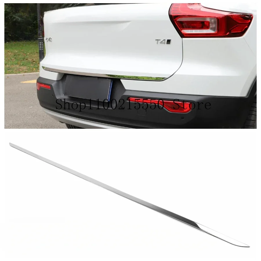 Rear Trunk Door Lid Tail Gate Cover Trim 1PCS Fit For VOLVO XC40 2018 - 2023 Stainless Steel Accessories Tailgate Protect Strip