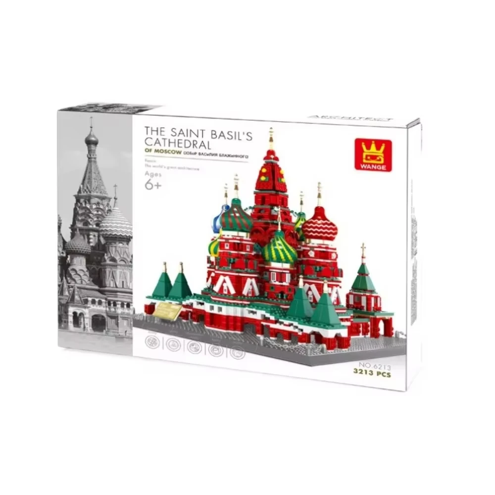 3213PCS Kleurrijke Uienkoepelkathedraal - Prachtig Slavisch Architectuurmodel, Levendige Collector's Art & Display