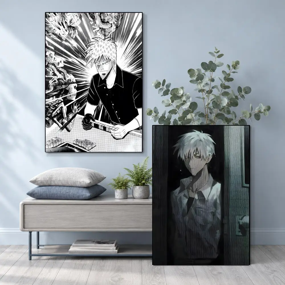 Calculated Tense Anime Akagi Poster Frameless PP Self Adhesive Aesthetic Room Gift Decor