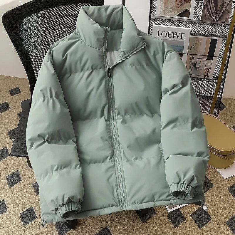 

Trendy Thiened Cotton Jaet Stand Collar Casual Warm Men's Winter New Sle 2025 Youth Active Sle Long Sve Zipper