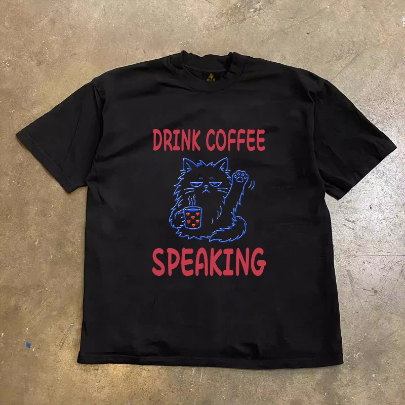 Loose Fit Cotton T-Shirt Unisex Short Sleeve Double Thread UPUPXIA Hero Print Sweat Absorbent round Neck Casual Summer Top