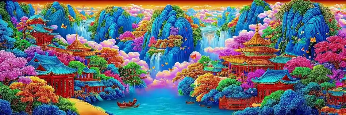 

9CT 14CT Wonderland Pre-Printed Cross Stitch DIY Embroidery Set Handicraft Floss Needle Crafts