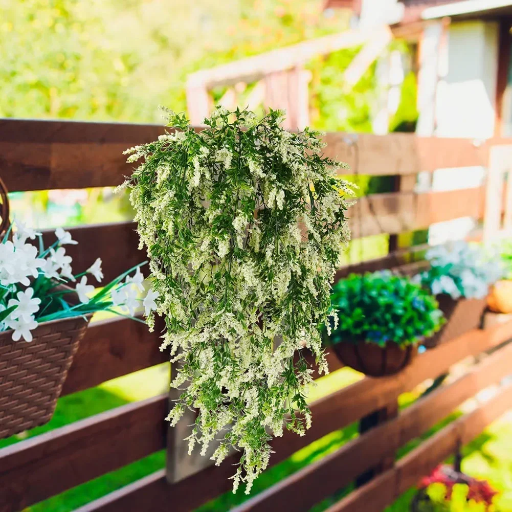 Artificial Fake Flowers Hanging Plants Vine Home Wedding Garden Indoor Outdoor Wall Hanging Flower Drooping Vine Garland Decora