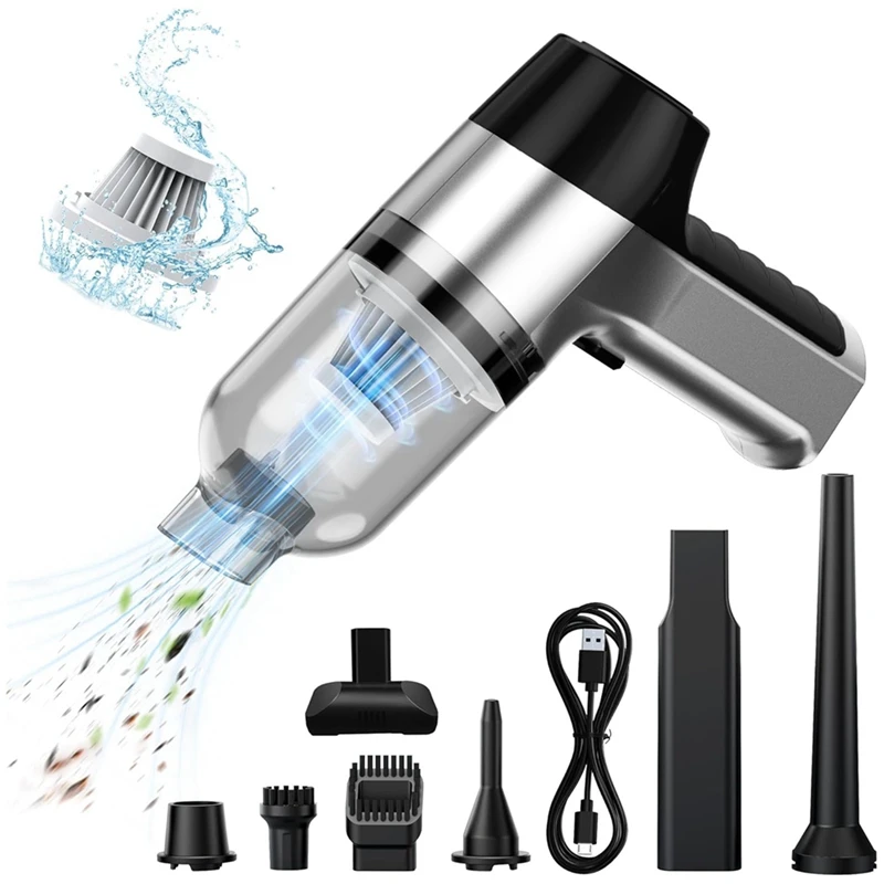 Mini Handheld Vacuum Cleaner 12KPA High Power Handheld Wireless ABS Car 3-In-1 Compressed Air Multifunctional Brushless Motor