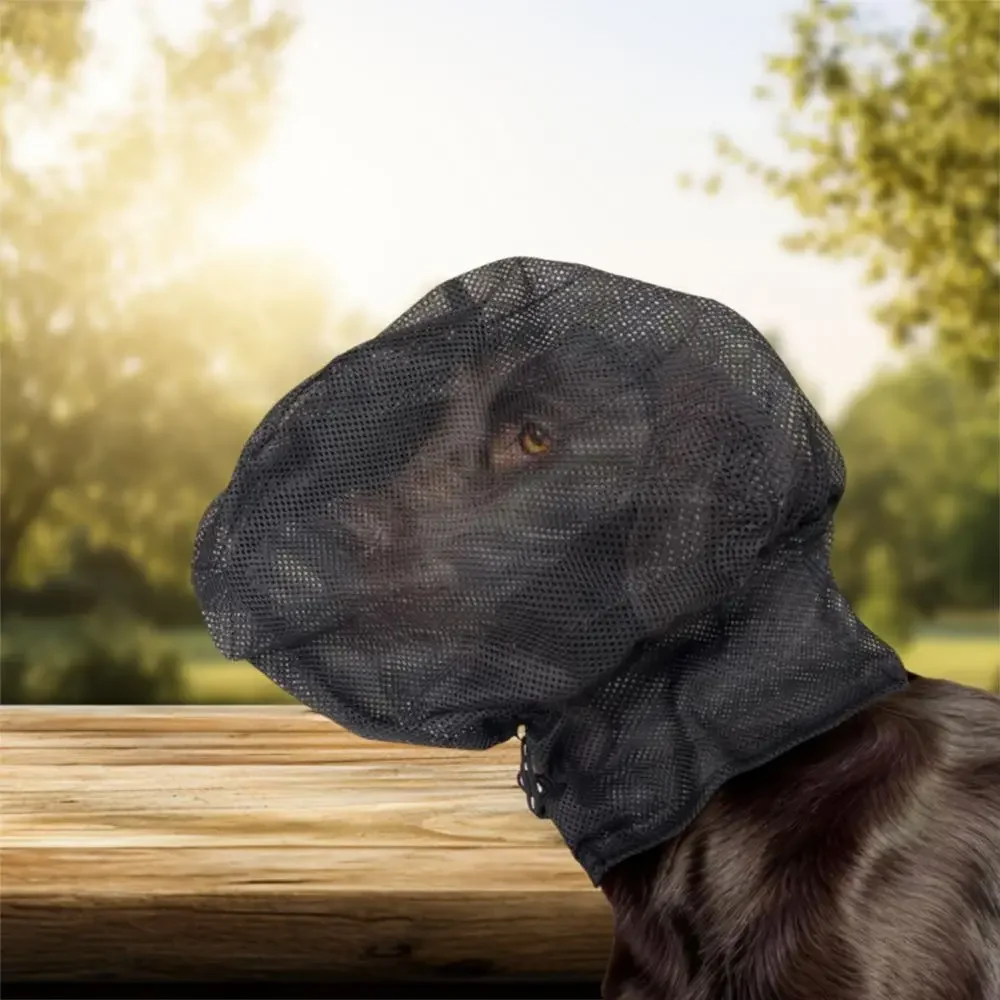 

Practical Mesh Dog Protective Mask Breathable Mosquito Bites Pet Protective Veil Adjustable Pet Facial Protection Mask Adventure