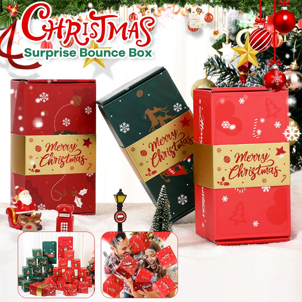 Creative Christmas Gift Box DIY Folding Paper Box Birthday Wedding Surprise Money Bounce Box Explosions Red Envelope Gift Boxes