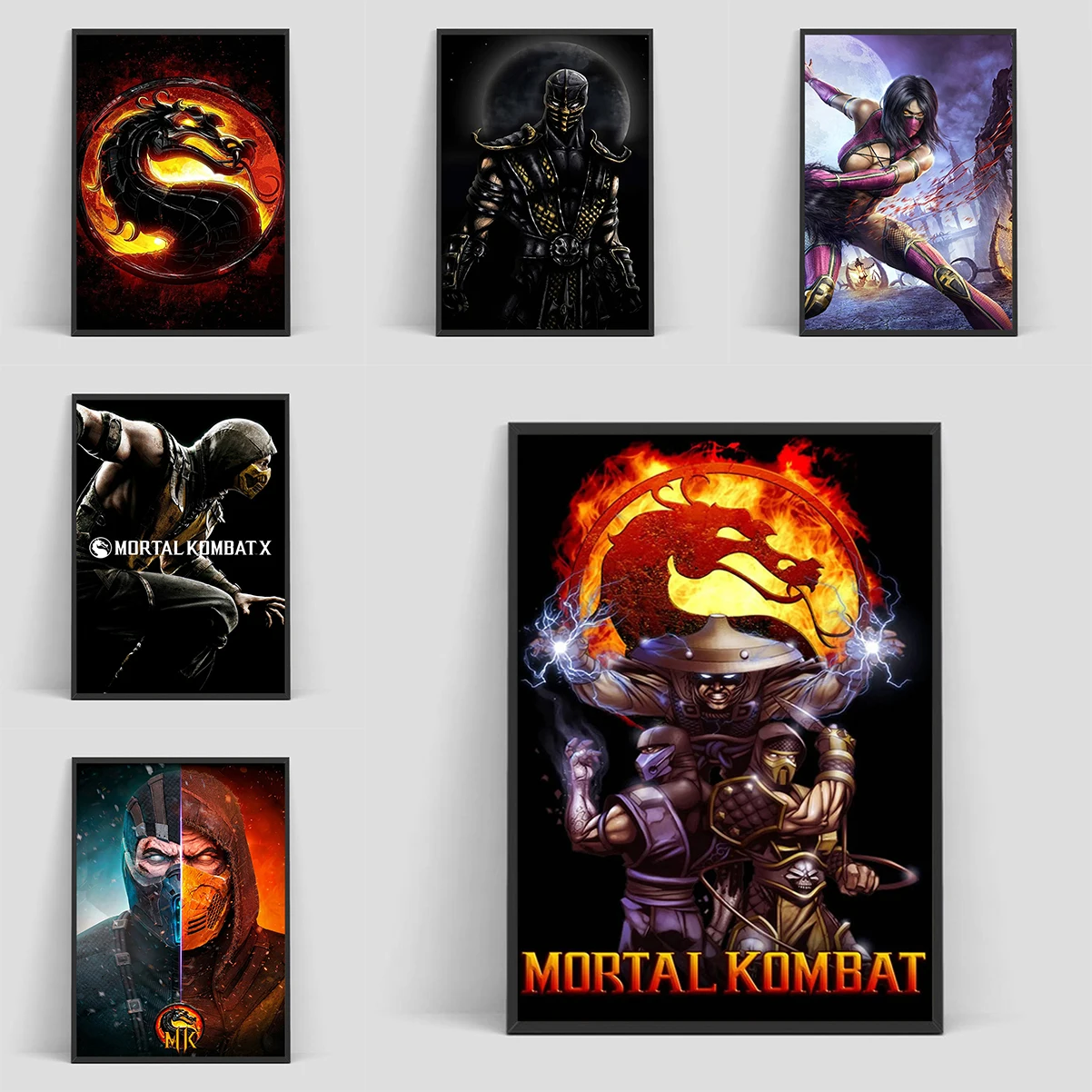 Mortal Kombat Game Poster Decorative Paintings Posters for Wall Art Painting on Canvas Bedroom Decoration Home Decor Decorations