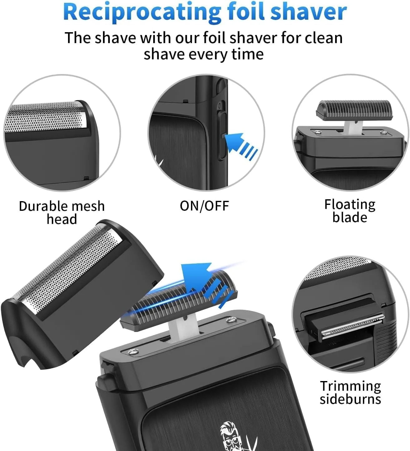 Kemei-cortadora de pelo inalámbrica para hombres, cortadora de pelo, Afeitadora eléctrica recargable, Kit de aseo para corte de pelo de peluquero