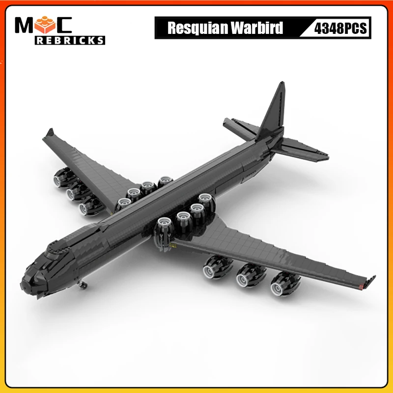 WW II Military Plane Resquian Warbird Resqusto Personal Jet MOC Building Block Model Commandaer Aircraft Bricks Toys Kid Gifts