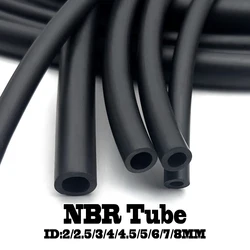2M Nitrile Rubber Hose ID 2/2.5/3/4/4.5/5/6/7/8MM Oil Resistant Tube NBR Fuel Pipe Car/Motorcycle/Diesel/Water Cooling Tubing