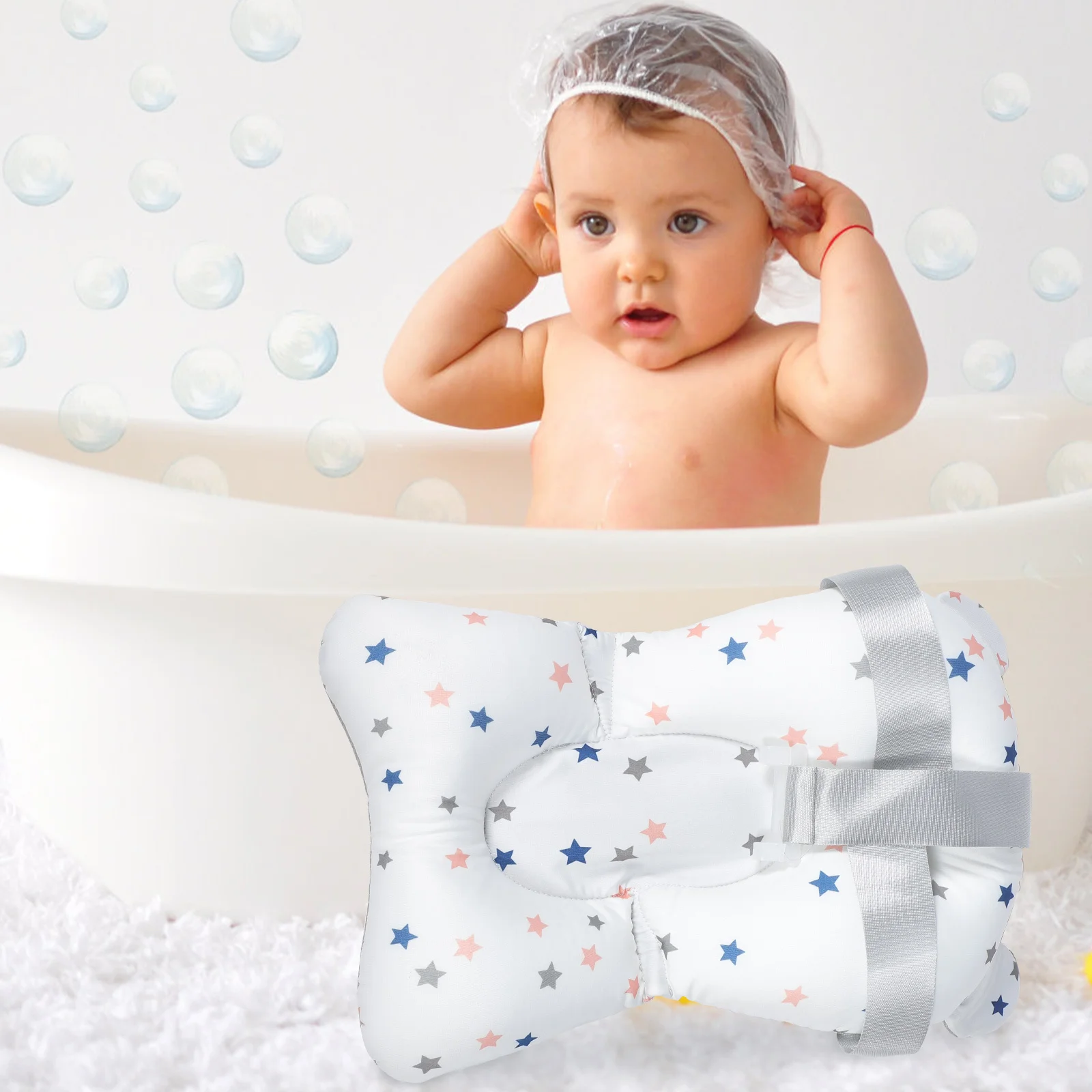 

1Pcs Infant Spine Protection Bath Mat Non-Slip Thickened Baby Bath Cushion Shower Pad Stable Support Comfortable Soft