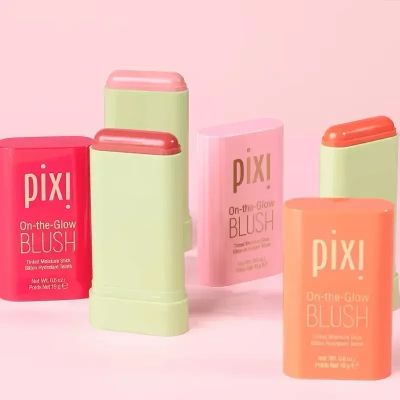 Pixi Blush Stick Cheek Face Rouge أحمر الخدود كريم دائم عالي اللون مقاوم للماء يشكلون فرش كريم الأساس فرشاة ماكياج