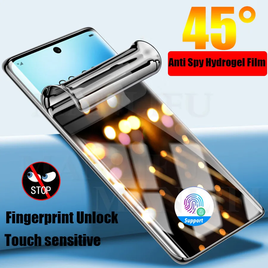 

Full Curved Privacy Hydrogel Film For Samsung Galaxy S22+ Note 20 Ultra Note 10 S21 S20 S9 S8 Plus Anti Spy TPU Screen Protector