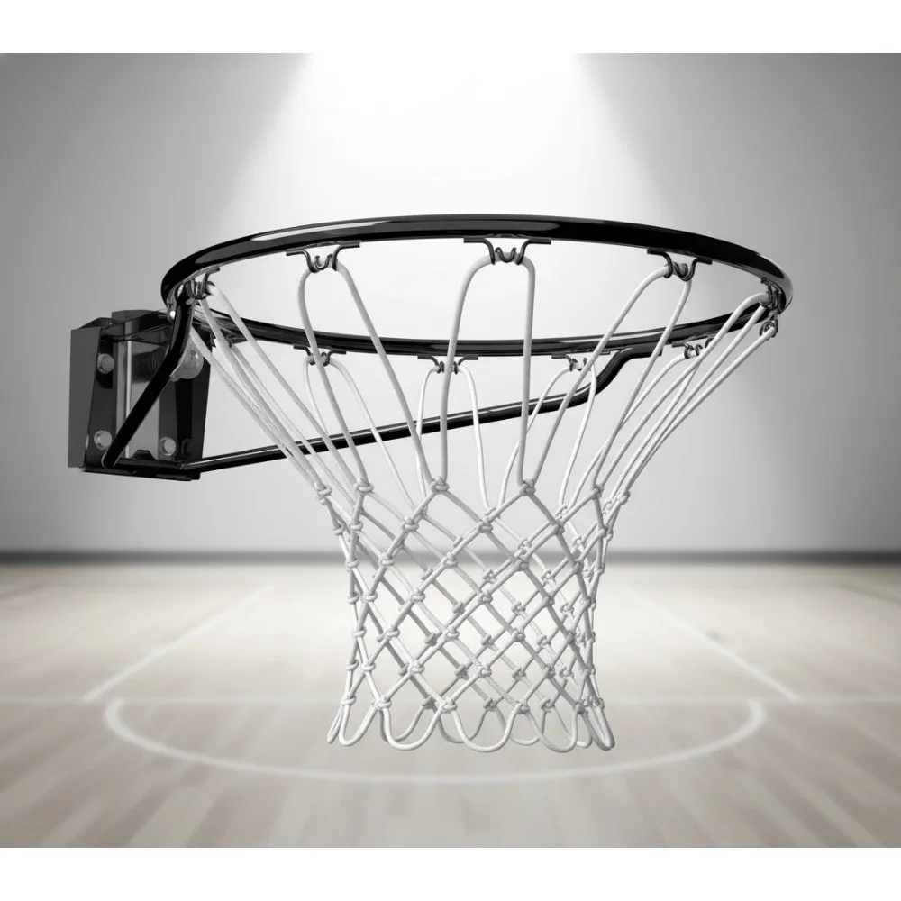 حافة كرة سلة احترافية مقاس 18 بوصة مع شبكة - خيارات ثابتة/متفصلة للملاعب الداخلية والخارجية #1