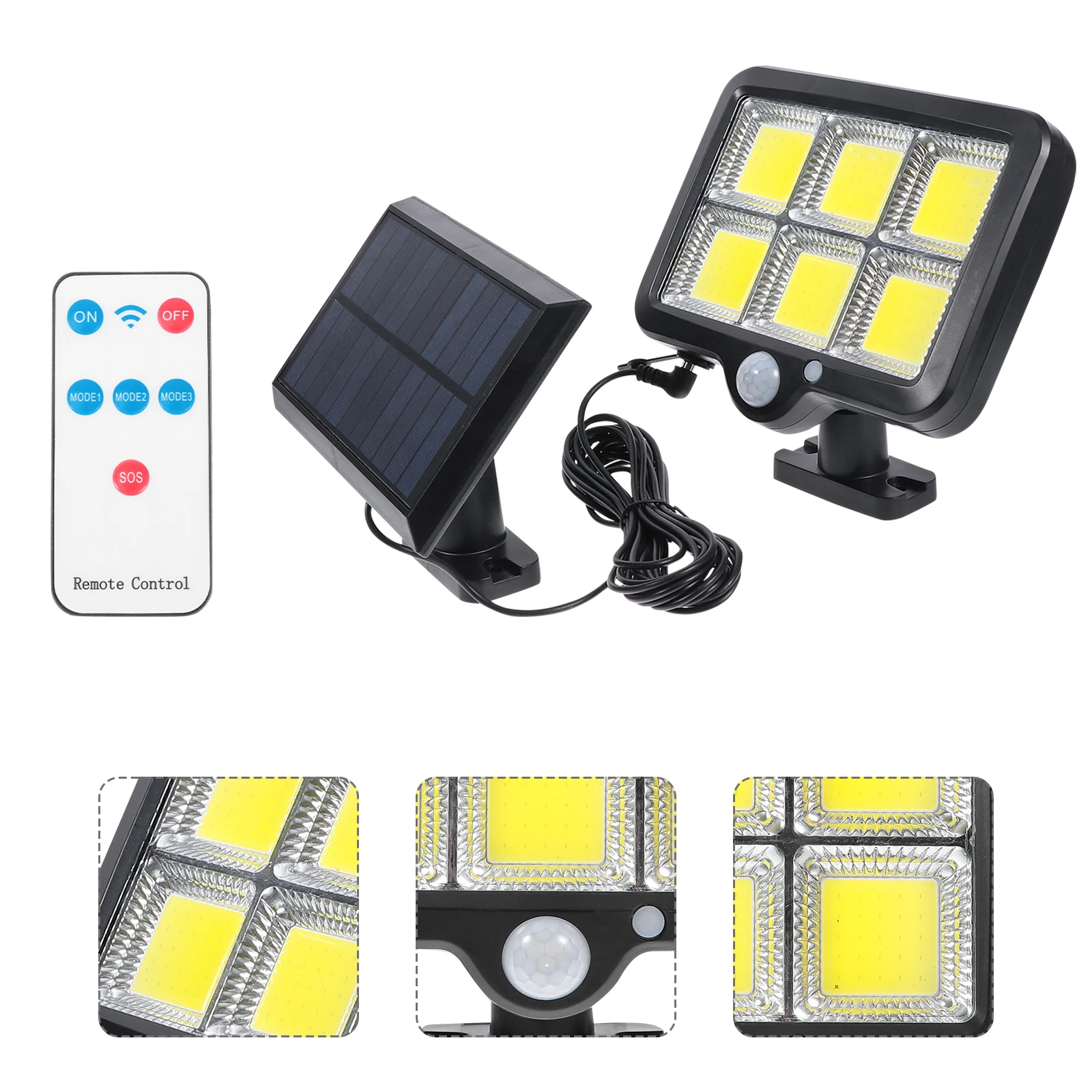 

Solar Yard Light Waterproof IP65 Human Body Induction Sensor Outdoor Decorative Black Solar Wall Lamp Small Night Light
