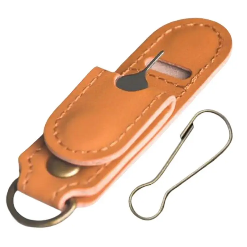 Porte-cartes Sim en cuir PU, stockage de broches d'éjection, poudres avec poignées amovibles, joint torique, sac pour cartes de téléphone portable, porte-clés anti-perte, cadeaux