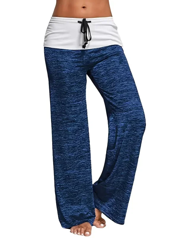 Plus Size 1XL-8XL Women Fashion Loose Stretch Printing Drawstring Lounge Pants Ladies Casual Pajama Long Wide Leg Pants