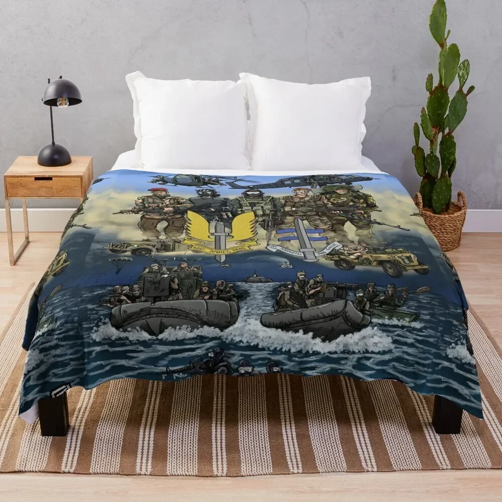 

He Who Dares Throw Blanket Thermal Custom anime for babies Blankets