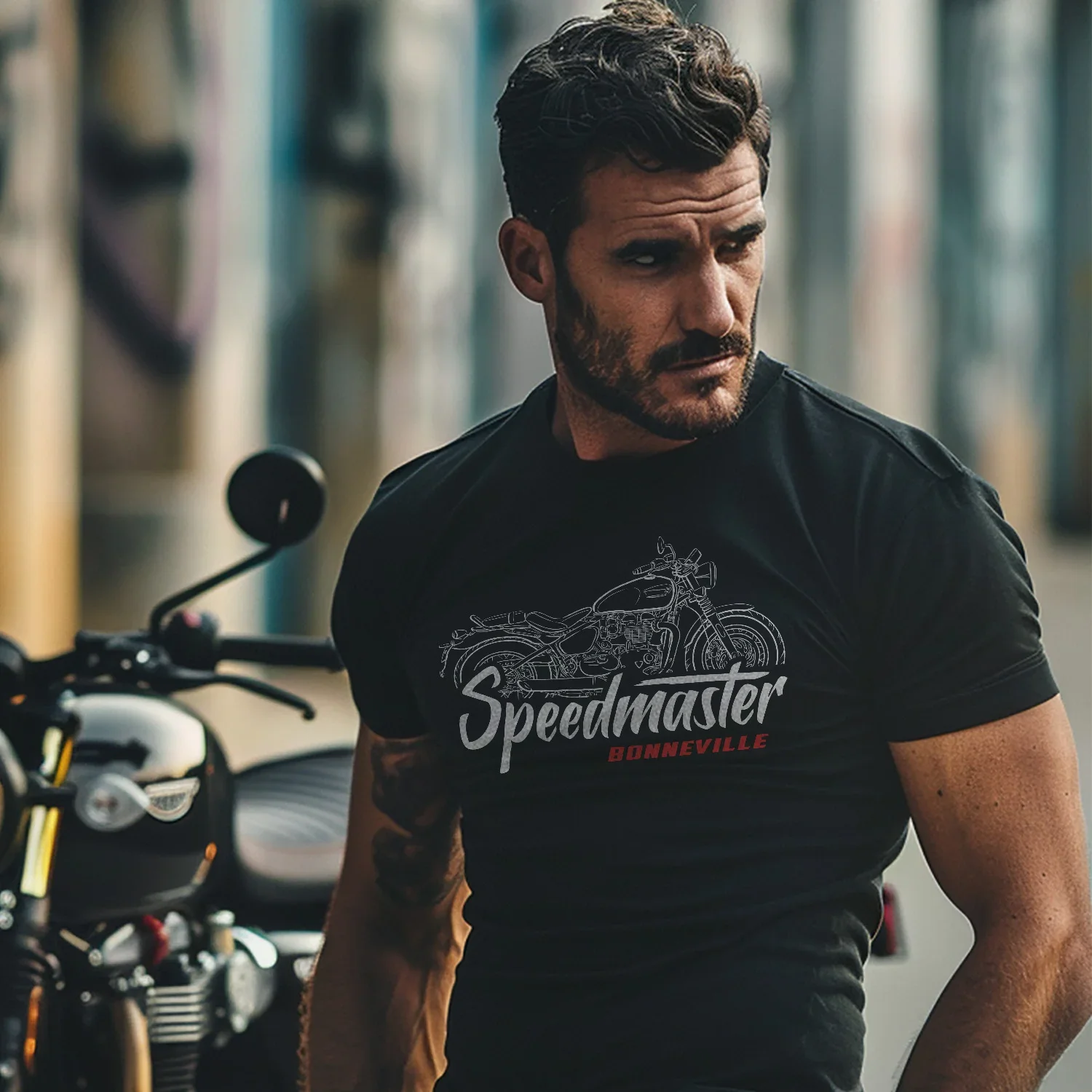 2002-2024 Models British Bonneville Speedmaster Motorcycle Fans Gift T-Shirt 100% Cotton O-Neck Short Sleeve Casual Mens T-shirt