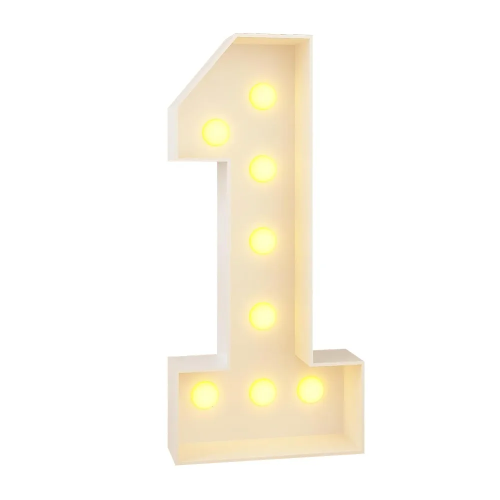 0-9 أرقام LED ضوء بالون تضيء البالونات أرقام عملاقة عيد ميلاد العملاق الشكل LED مضاءة 91 سنتيمتر صندوق تعبئة بالون #1