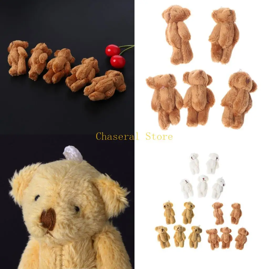 

E7CE Bag Pendant Soft Bear Wedding Bouquet Pearl for Doll for Totes Bag for Ke