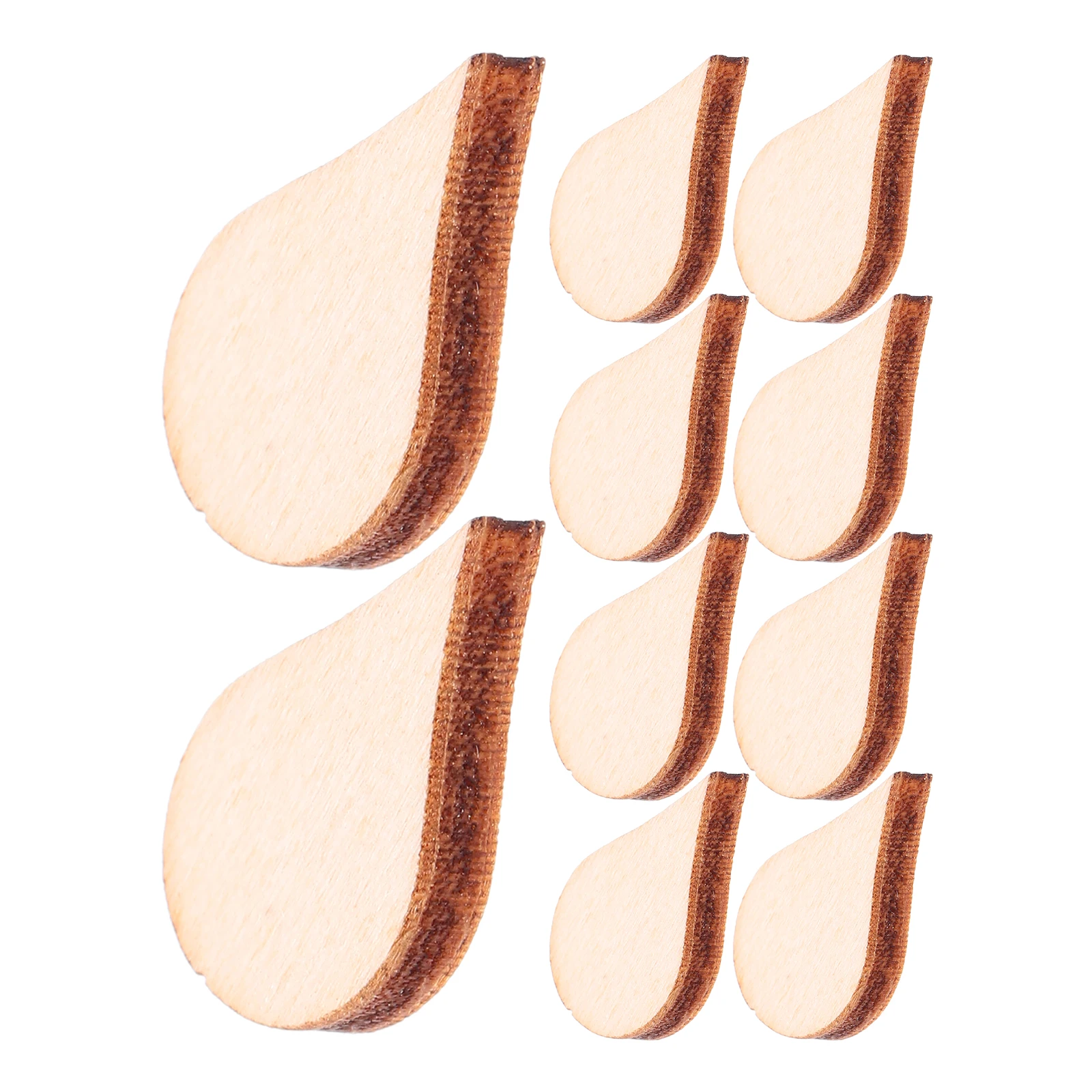 

100 Pcs Shape Diy Water Drop Shape Wood Piece Craft Wood Pieces Natural Craft Decor DIY Chip Sewing Tools Creative Home Store
