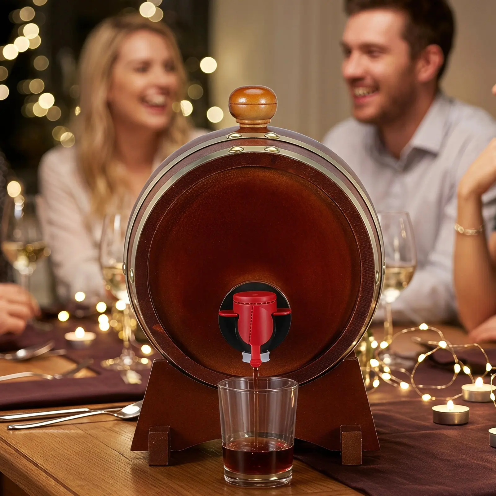 Barril de Roble de 1 Galón para Añejamiento, Mini Barrica de Madera para Whisky, Tequila, Decoración Rústica para Bar en Casa, Tambor para Añejamiento de Licores y Bourbon