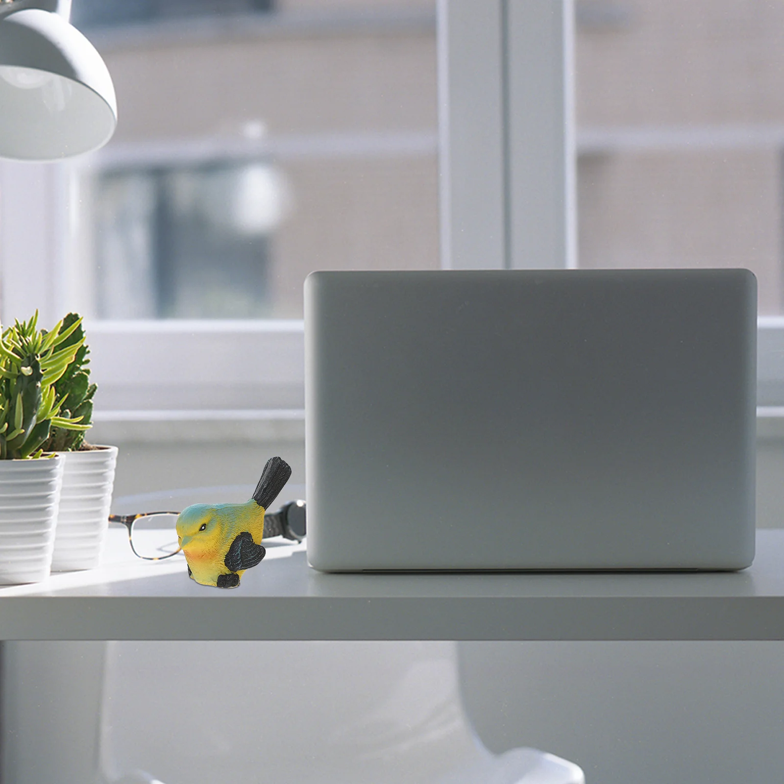 

4Pcs Resin Craft Bird Desktop Adornment Compact Size Stable Flat Bottom Creative Animal Decorative Item Garden Ornament