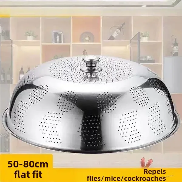 Stainless Steel Mesh Dinner Cover Iron Art Rice Bowl Umbrella Shaped Mouse Proof Small Household Use Table Cover