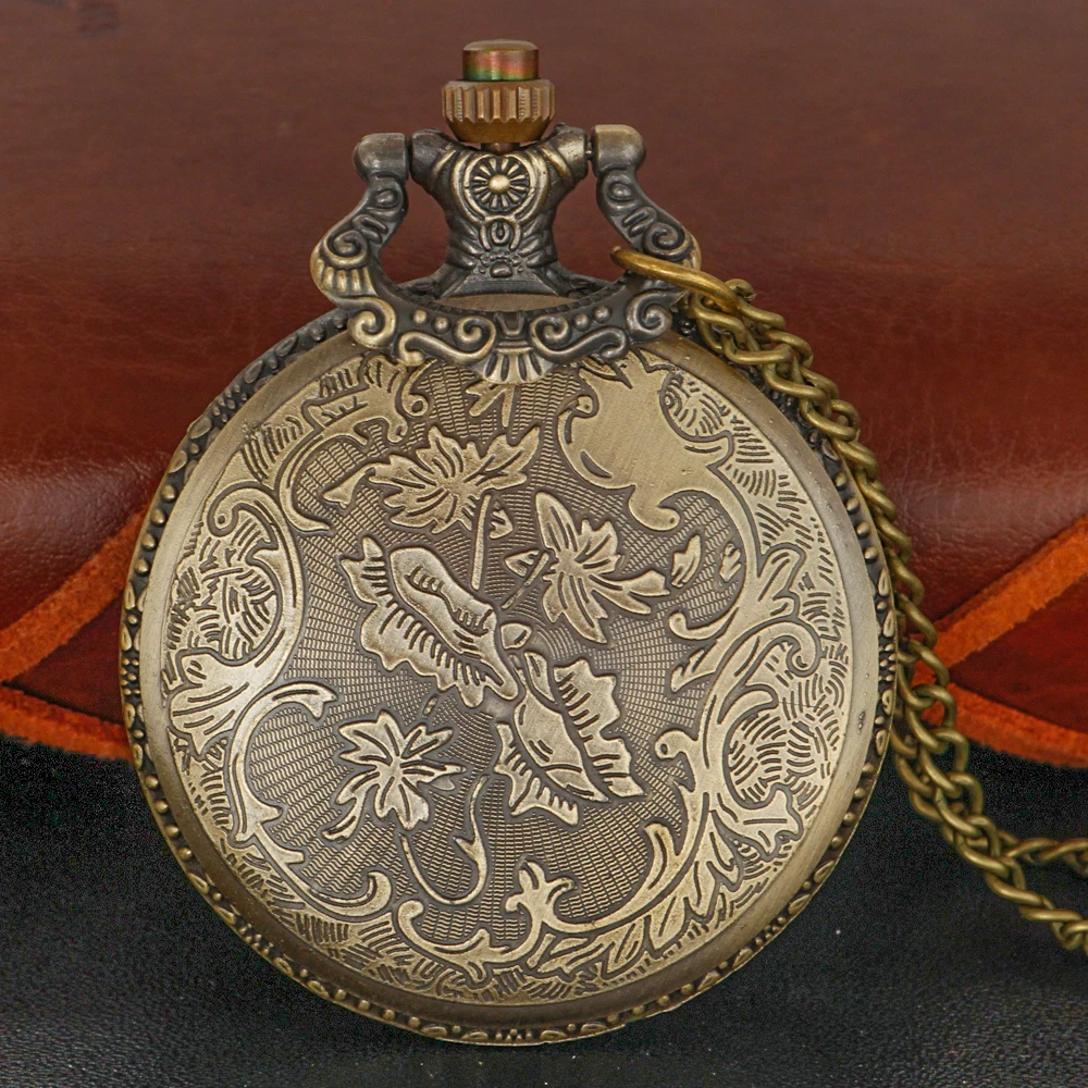 Orologio da tasca al quarzo da corsa per motociclisti Steampunk Rider per donna Uomo Moda Mini orologio con collana di pietre preziose Orologio da regalo per articolo singolo
