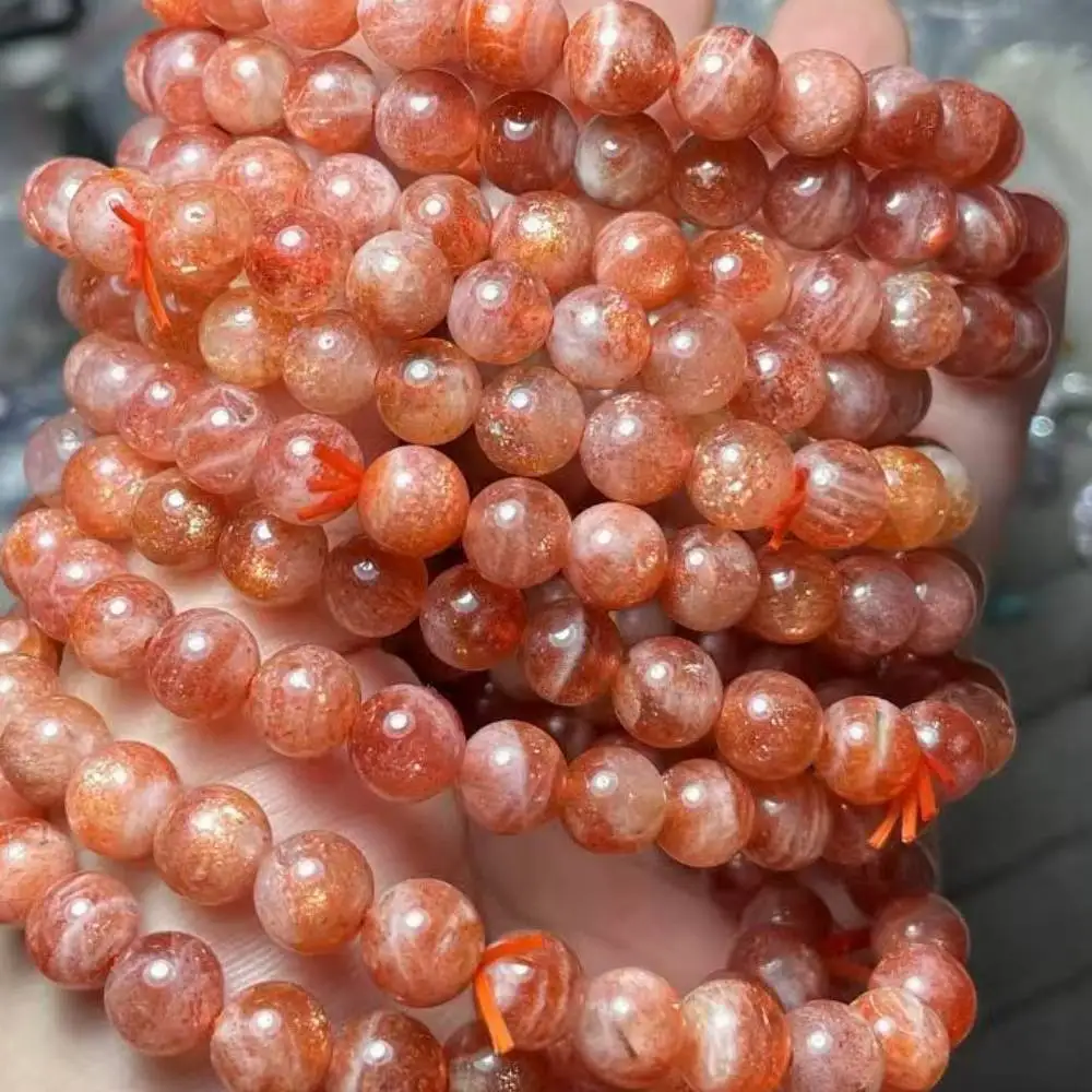 

2bracelets approx7mm AKAC natural A golden sunstone bracelets beads wholesale