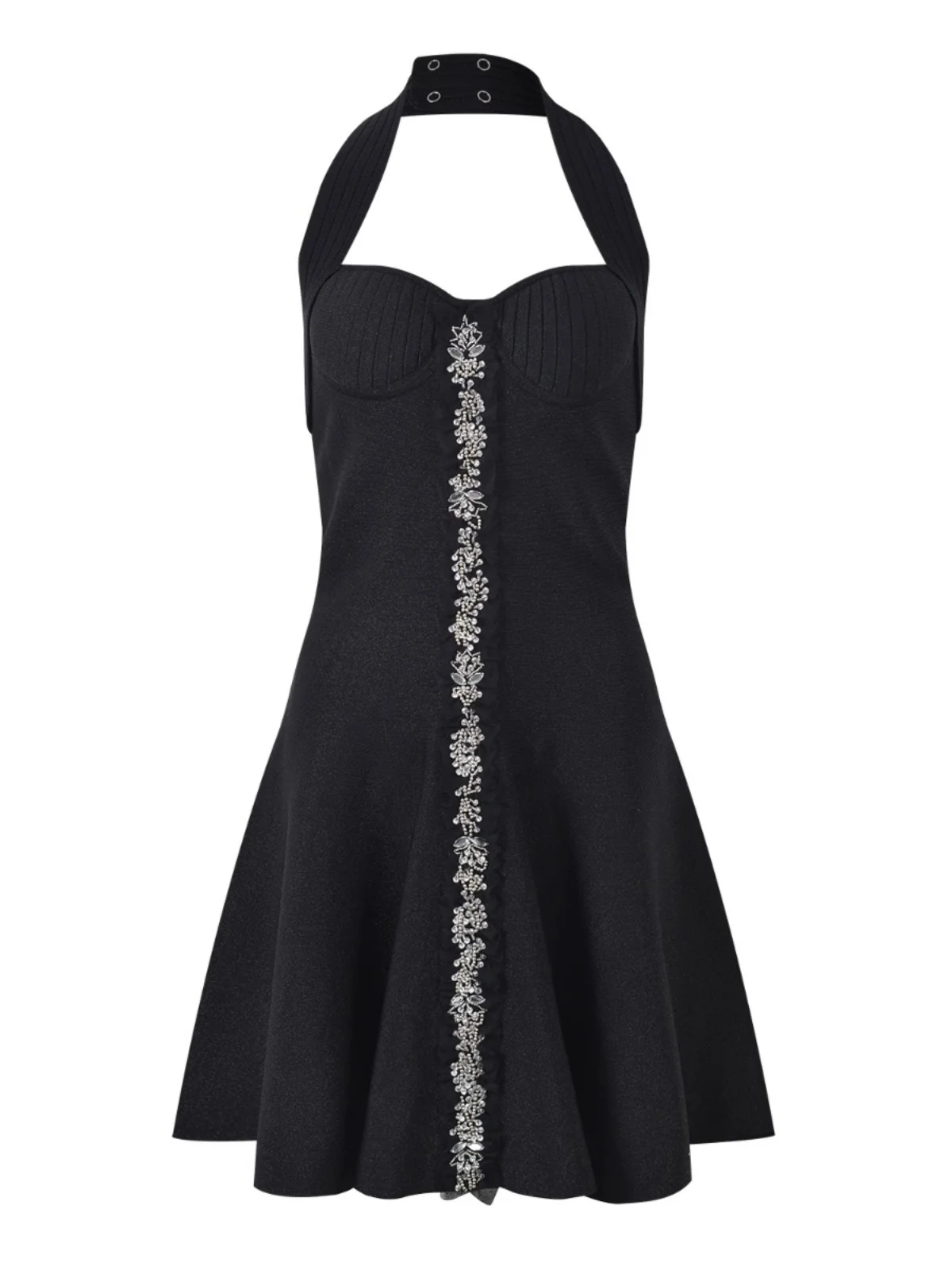 Primavera 2025 nuevo Sle ort tejido Dr y Jaet conjunto pesado bordado redondo Ne Sexy Faionable prendas de vestir exteriores de lana