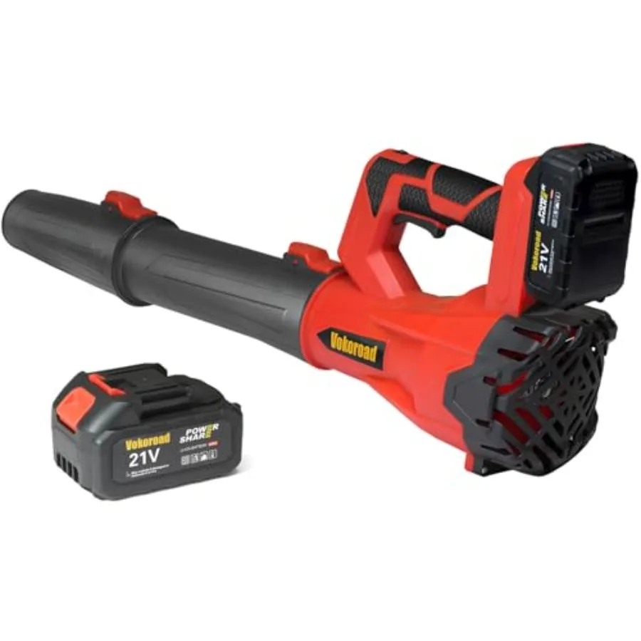 

Аккумуляторная воздуходувка для листьев с 1 аккумулятором 5.0 Ач и зарядным устройством, 480 CFM, 330 MPH, электрическая воздуходувка для ухода за газоном, работающая от аккумулятора