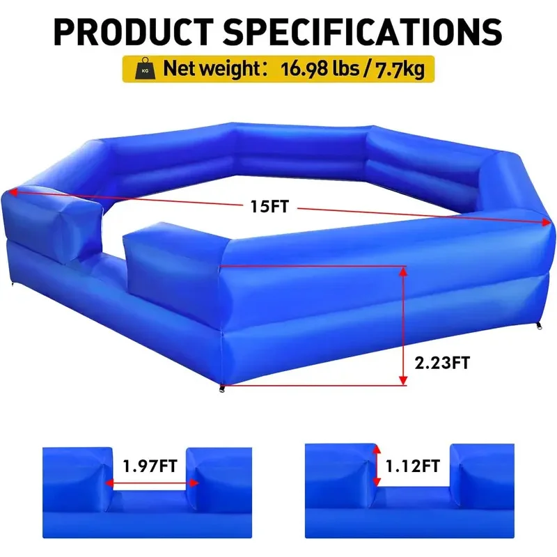 Gaga Ball Pit Outdoor Indoor Inflatable with Blower, Portable Gagaball Court for School Family Activities Inflatable Sport Games