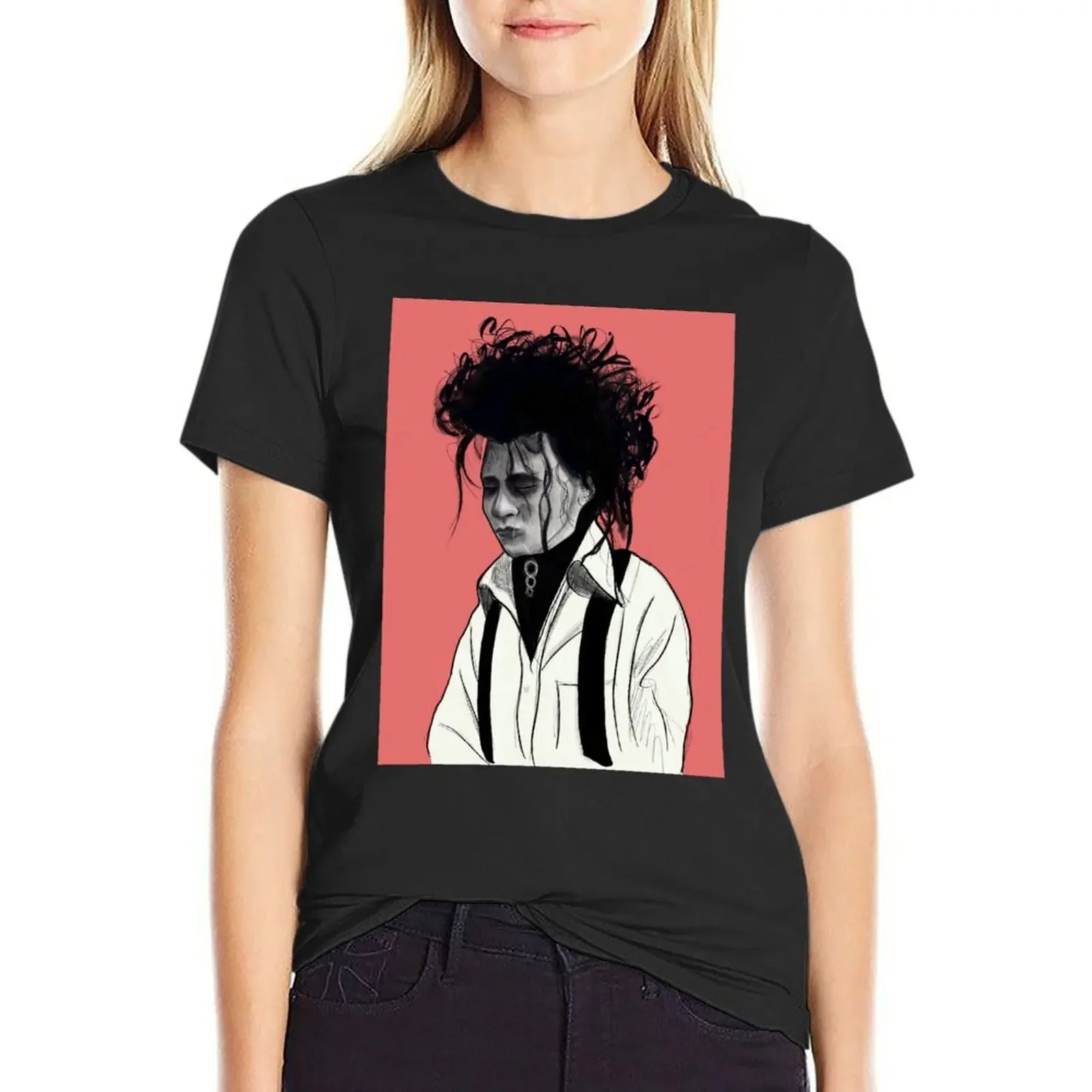 

Edward Scissorhands T-Shirt anime vintage clothes animal print shirt for girls Woman fashion
